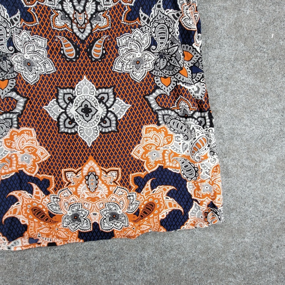 Express Mini Dress‎ Womens S Multicolor Bohemian Floral Short Sleeve Back Zipper - Picture 7 of 16